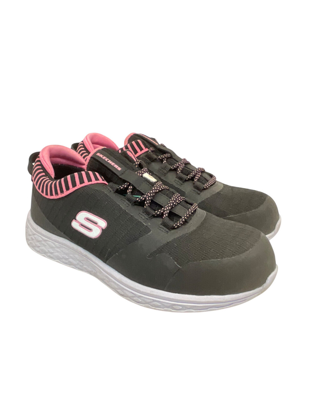 Skechers Women's Aluminum Toe SP Slip Resistant Safety Shoes 99996595 Black 6.5M